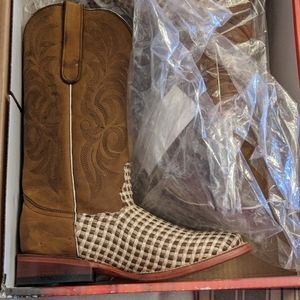 Ferrini Leather Cowboy Boots Size 8